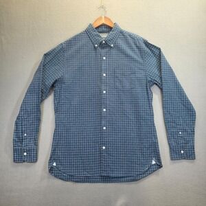 Bonobos‎ Men's Slim Fit Blue Check Long Sleeve Button Up Shirt Size Large